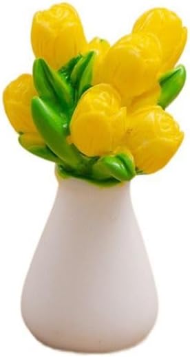 Resin Flower Model Colorful Simulation Cactus Plant Series Mini Flower Potted Mini Succulents Lifelike Micro(Style D)
